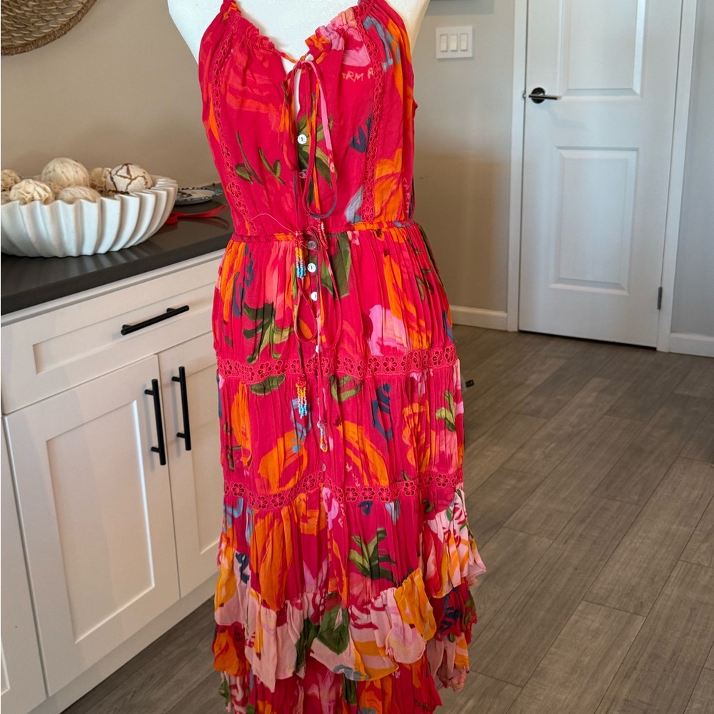 farm Rio Floral Pink Maxi Dress